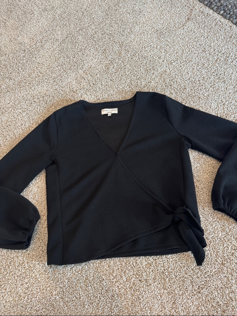 Madewell Black Texture & Thread Knit Top - Picture 3 of 7